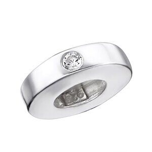 Sterling Silver Happiness Charm Bead - Positive Vibes Symbol